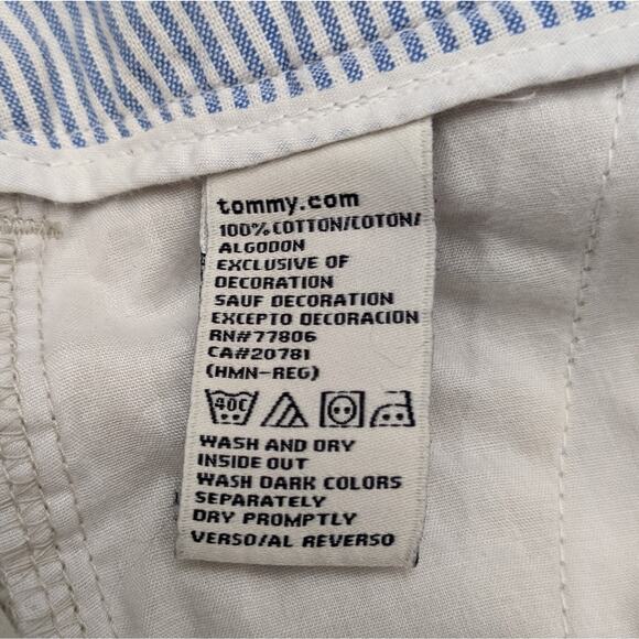 Tommy Hilfiger Khaki Chino Bermuda Shorts Sz0 - Picture 8 of 9